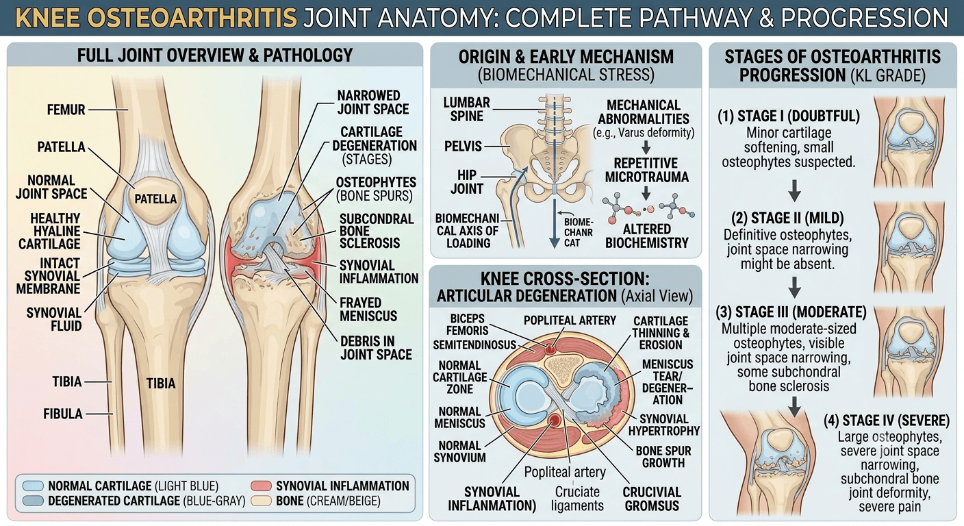 Knee Osteoarthritis: Stay Active & Delay Surgery 2 knee osteoarthritis joint diagram